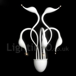 Swan Head Modern Contemporary Multi Colours Ambient Light Wall Sconces Wall Light