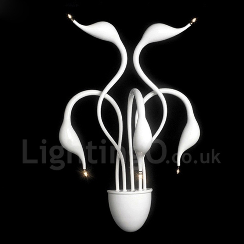 Swan Head Modern Contemporary Multi Colours Ambient Light Wall Sconces Wall Light