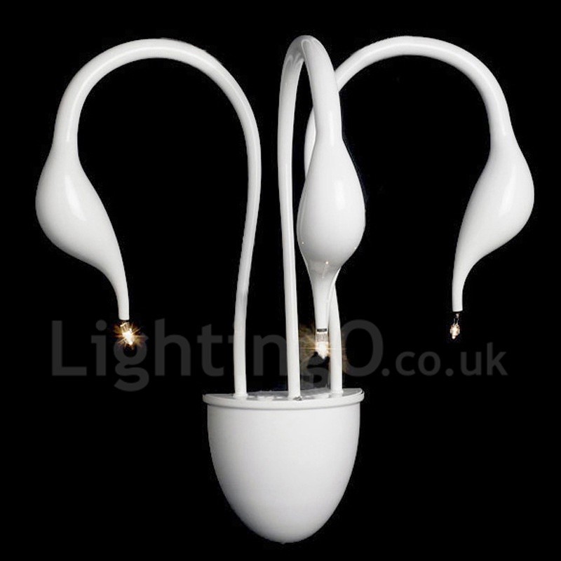 Swan Head Modern Contemporary Multi Colours Ambient Light Wall Sconces Wall Light