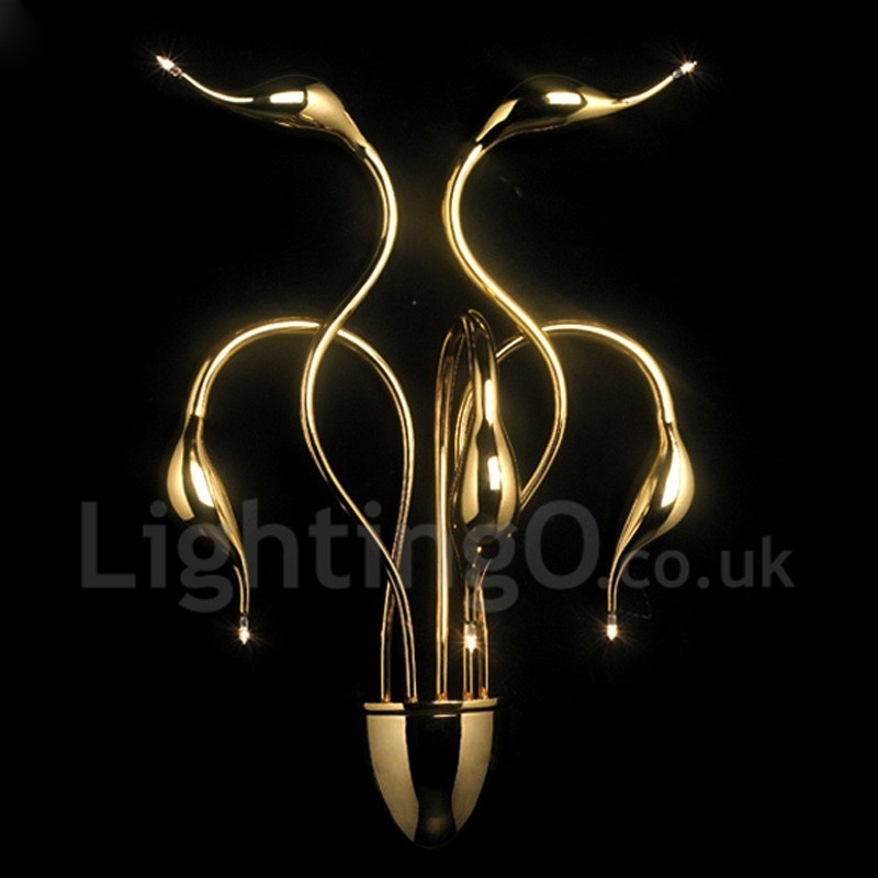 Swan Head Modern Contemporary Multi Colours Ambient Light Wall Sconces Wall Light