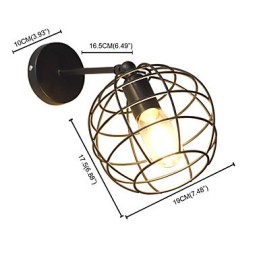 Bricks Hollow Round Iron Wall Lamp Dumb Black American Decoration Lightsaber Lamp On Wall