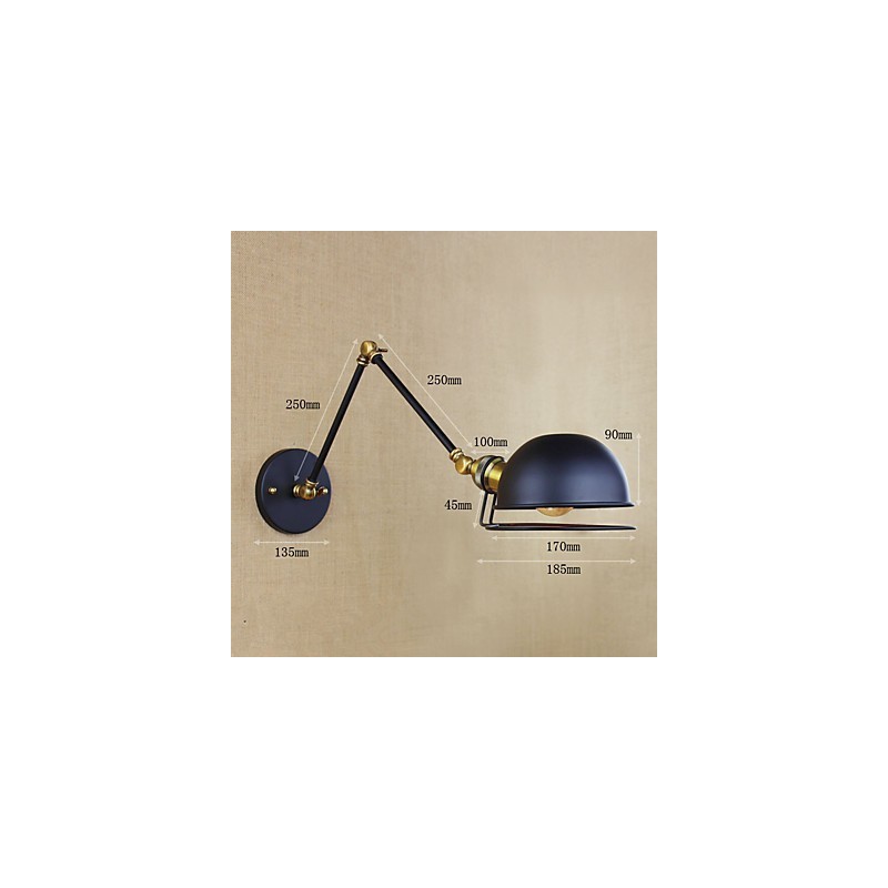 Industrial Retro European Style Village Character Lighting Decorative Wall Lamp Iron arm