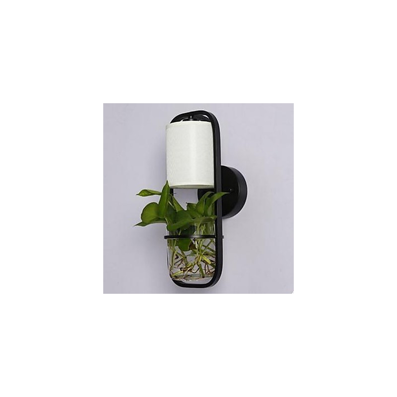 Modern Iron Creative Potted Plant Glass Wall Lamp