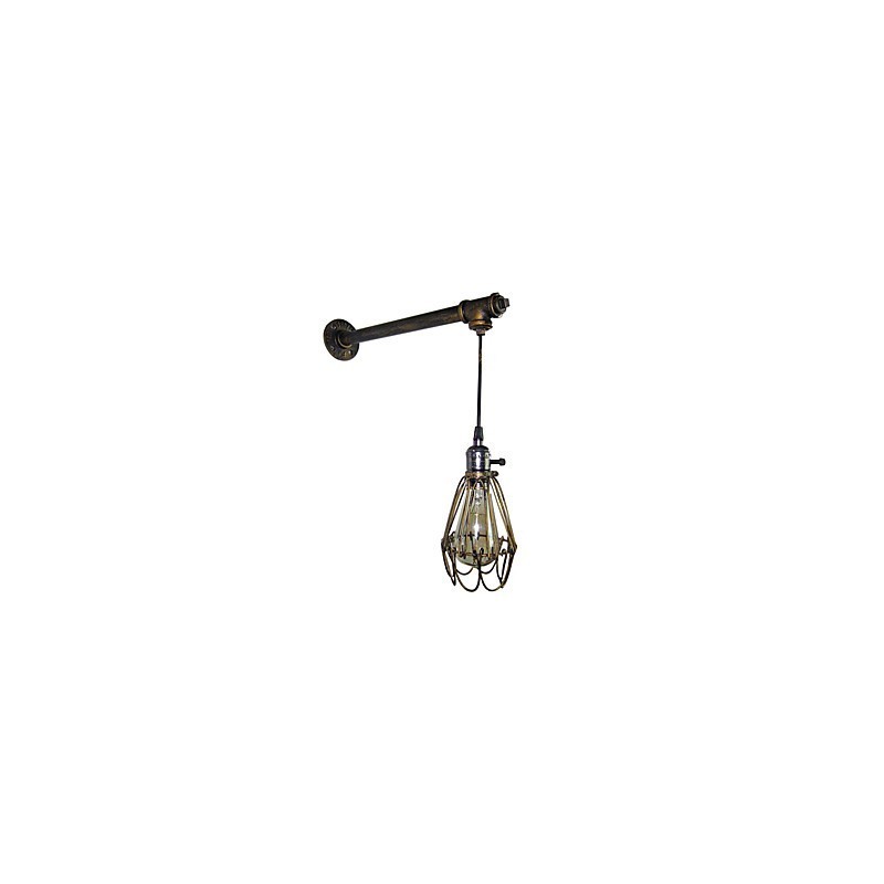 Loft vintage Wall Lights With switch Industrial Edison Fashion Simplicity Wall Sconce Metal Base Cap