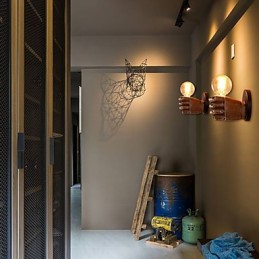 Loft industrial Cafe wall lamp Resin wall lamp Lodge Antique Vintage Retro Painting Feature for Mini Style Ambient Light Wall Sconces Wall Light