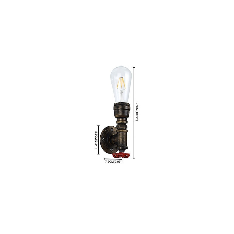 Rustic Lodge Traditional Classic Antique Brass Feature for Ambient Light Wall Sconces Wall Light