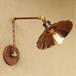 Long arm Half rust Retro Creative Nostalgic Retractable Folding Wall Sconces Wall Light