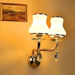 Modern Contemporary Electroplated Feature for Crystal Mini Style Eye Protection Wall Lights