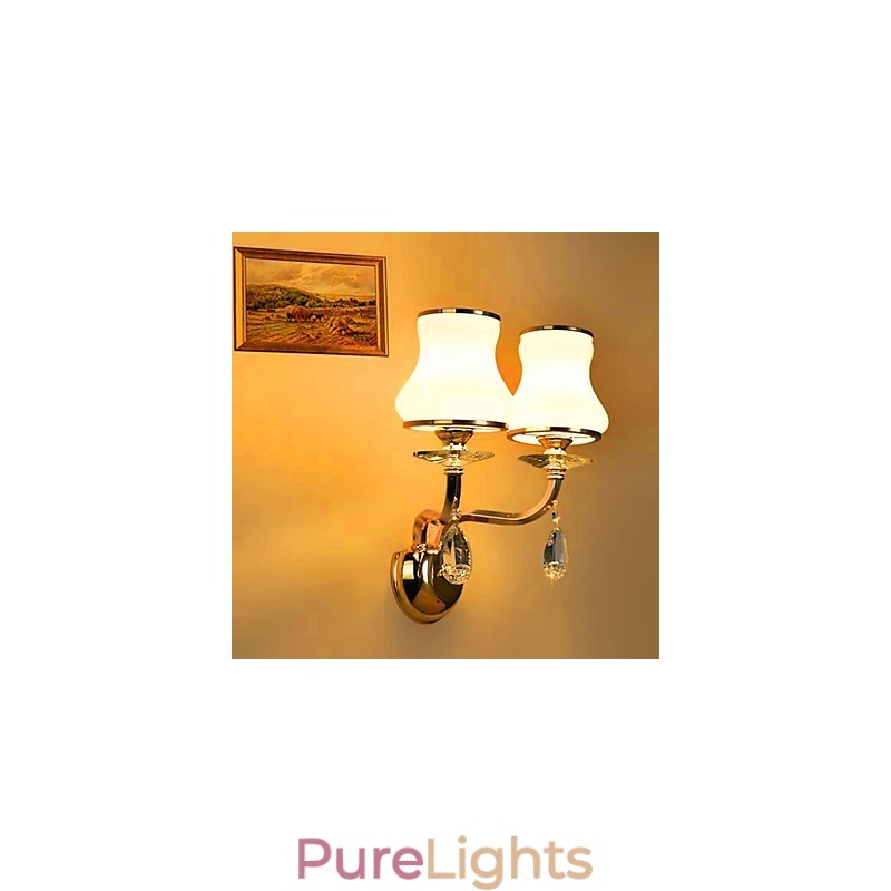 Modern Contemporary Electroplated Feature for Crystal Mini Style Eye Protection Wall Lights