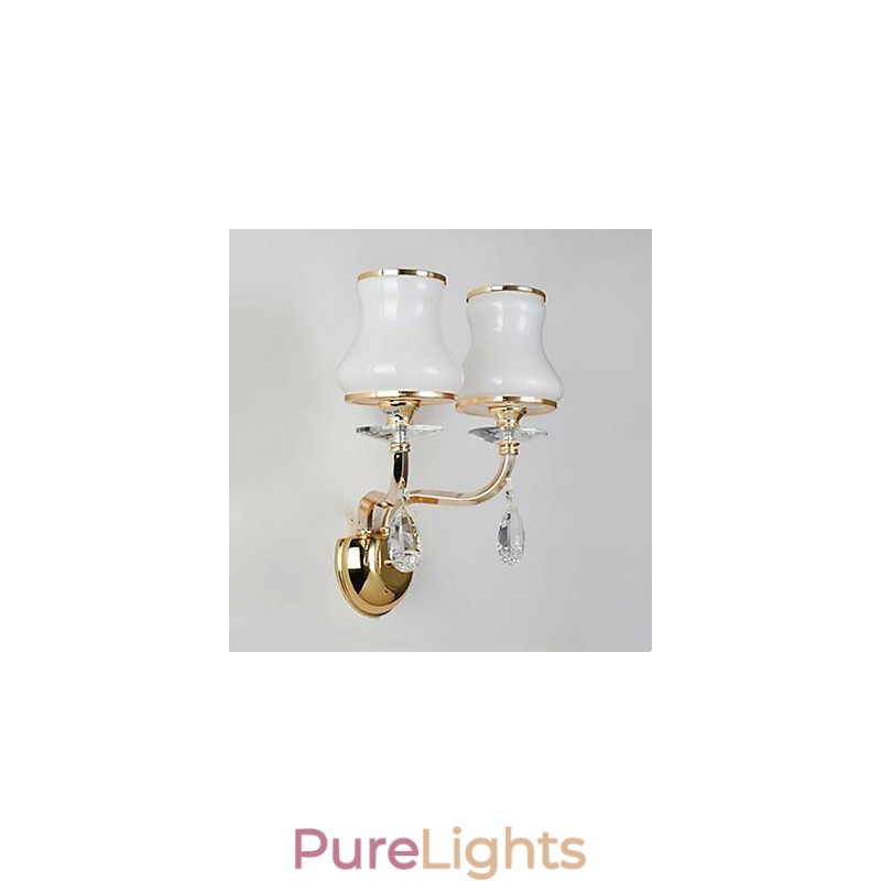 Modern Contemporary Electroplated Feature for Crystal Mini Style Eye Protection Wall Lights