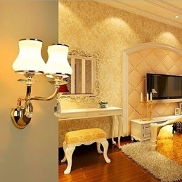 Modern Contemporary Electroplated Feature for Crystal Mini Style Eye Protection Wall Lights