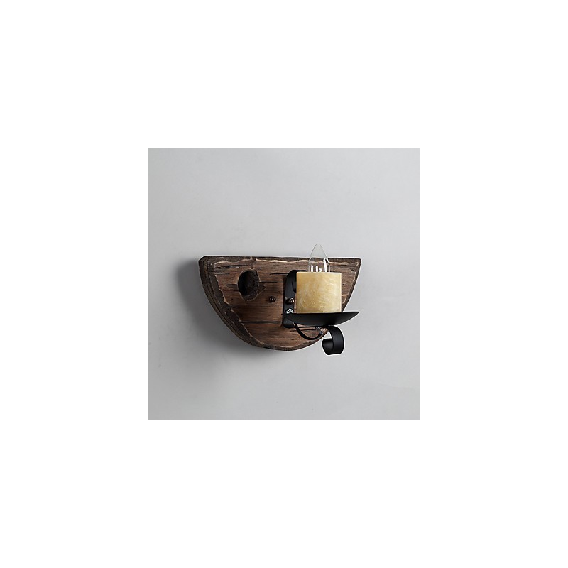 Rustic Lodge Painting Feature for Mini Style Uplight Wall Sconces Wall Light