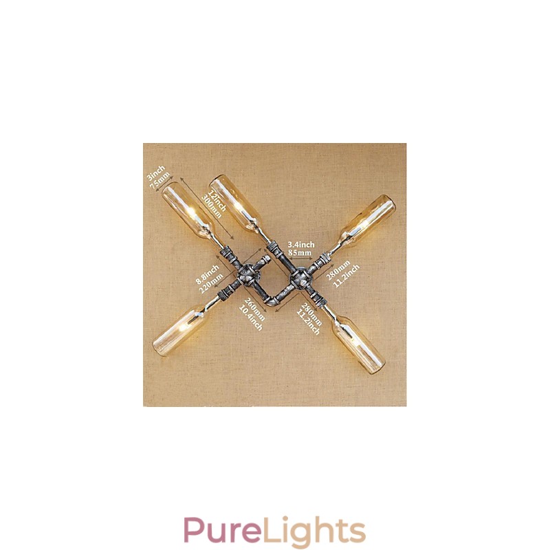 Rustic Lodge Painting Feature for Ambient Light Wall Sconces Wall Light