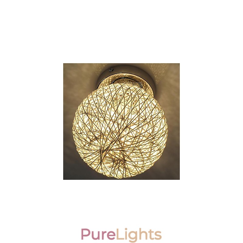 Modern Contemporary Lantern Globe Chrome Metal Flush Mount
