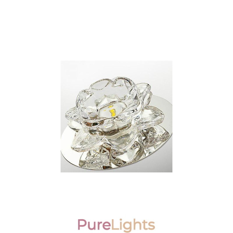Modern Contemporary Crystal Mini Style Electroplated Metal Flush Mount