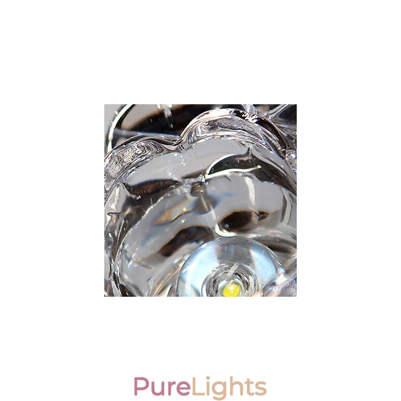Modern Contemporary Crystal Mini Style Electroplated Metal Flush Mount