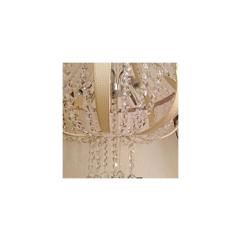 Post Modern Luxury Leather Crystal Creative Lron Chandelier