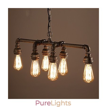 Edison Retro Loft Style Vintage Industrial Pendant Light Metal Water Pipe Luminaire Lampara Colgantes Edison Retro Loft Style Vintage Industrial Pendant Light Metal Water Pipe Luminaire Lampara Colgantes
