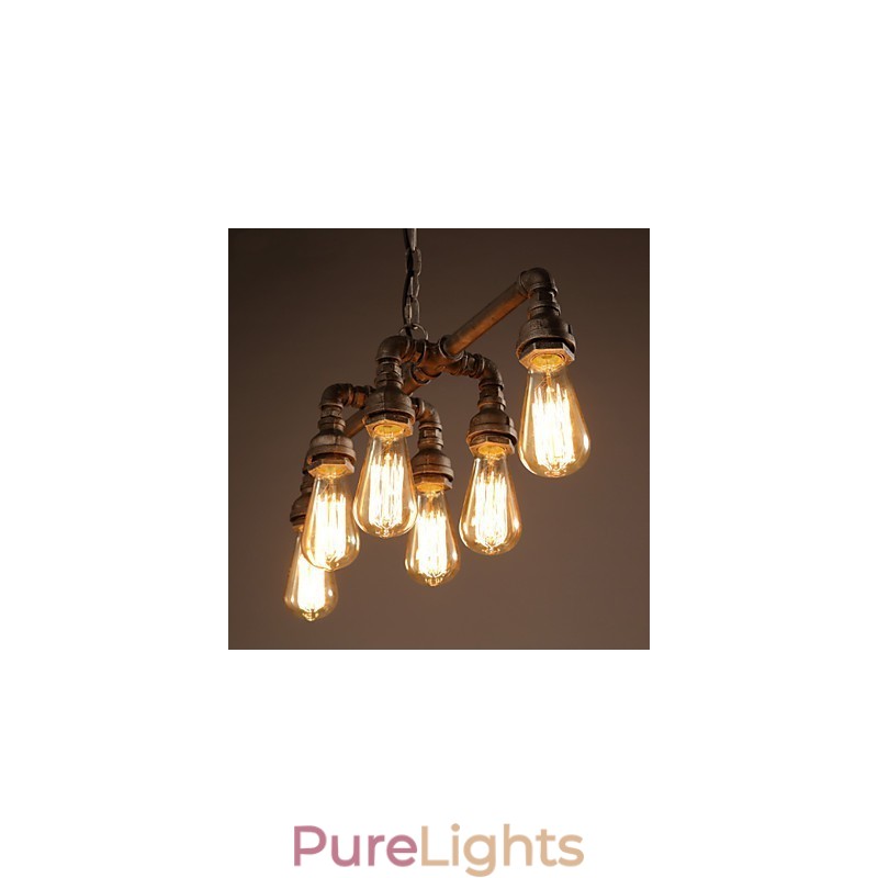 Edison Retro Loft Style Vintage Industrial Pendant Light Metal Water Pipe Luminaire Lampara Colgantes