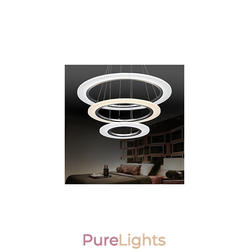 3 Ring DIY Shape Acrylic Pendant Light Ceiling Lamps Chandelier Fixtures with