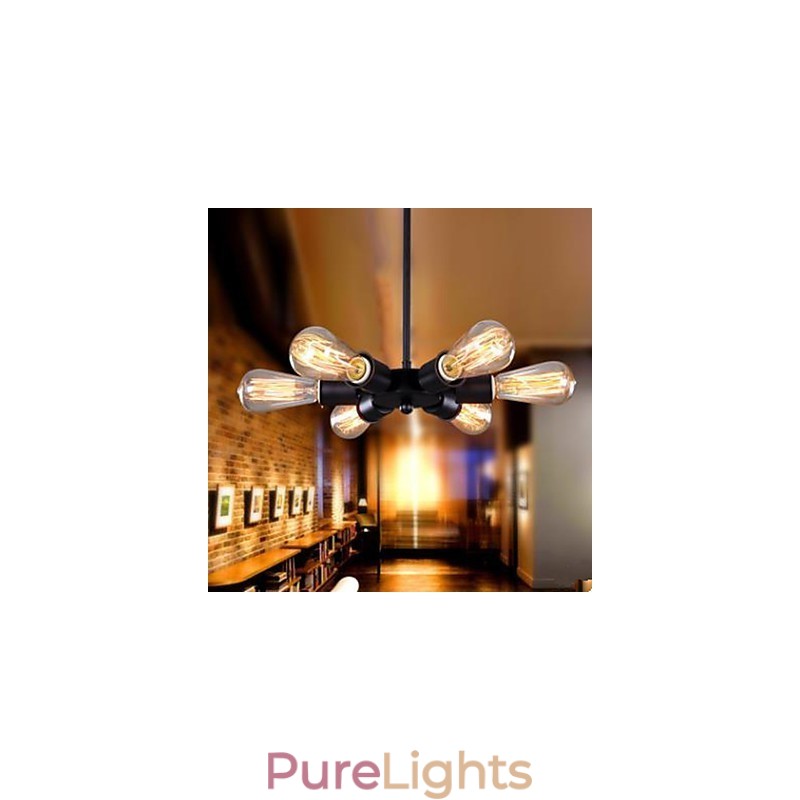 American Country Industrial Wind Six Head Ferris Wheel Droplight