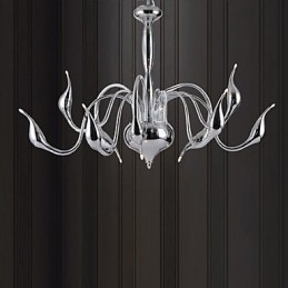 Modern Contemporary Electroplated Metal Chandelier