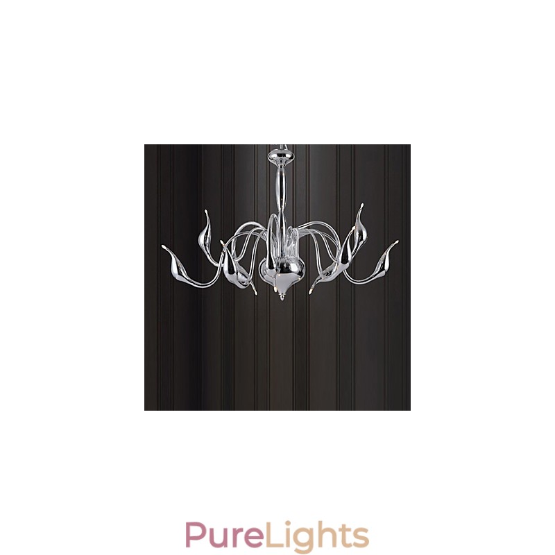Modern Contemporary Electroplated Metal Chandelier