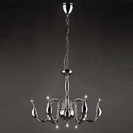 Modern Contemporary Electroplated Metal Chandelier