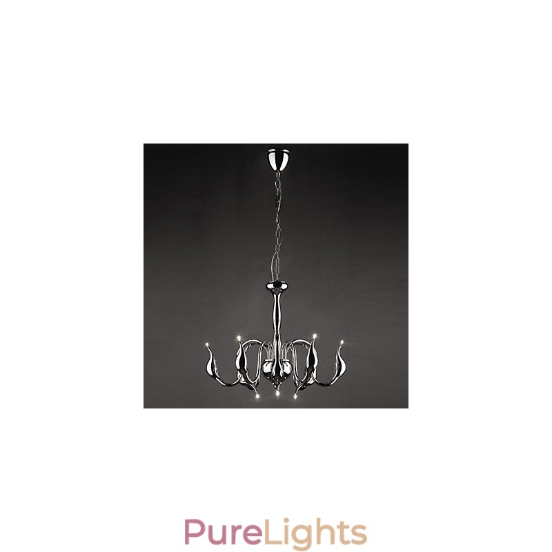 Modern Contemporary Electroplated Metal Chandelier