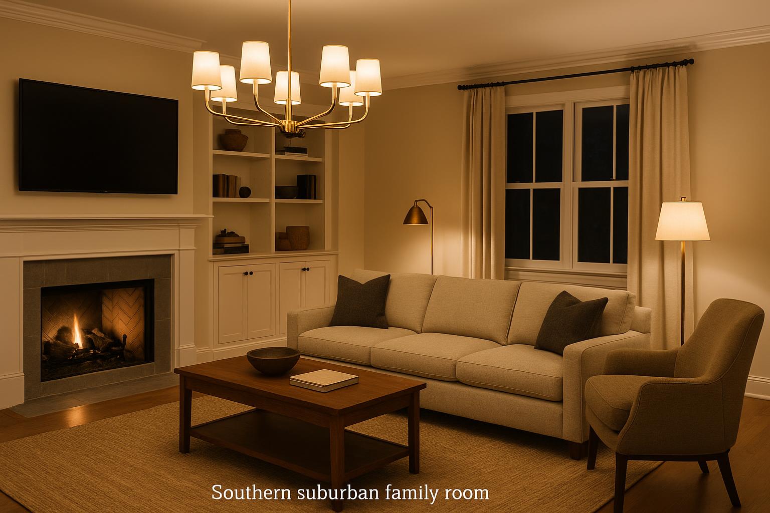 How to Layer Brass Lighting Without Making the Living Room Matchy