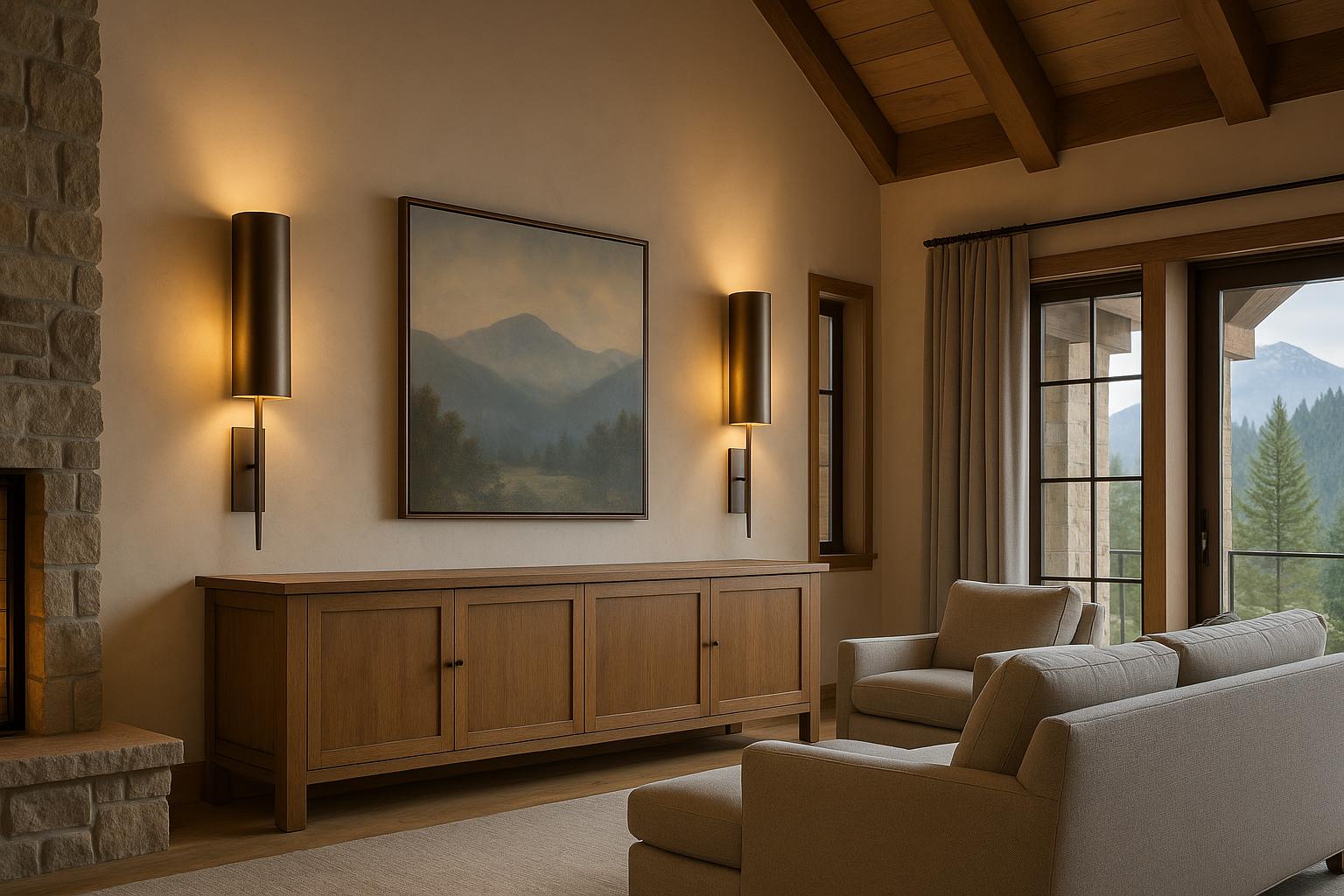 Place Living Room Sconces From the Seat Out
